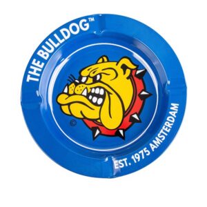 Bulldog Aschenbecher Metall blau